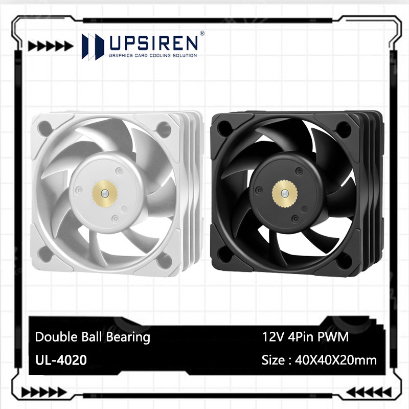Case Fan Controller - UPSIREN UL-4020 Wentylator chłodzący 4cm/40x40x20mm/podwójne łożyska