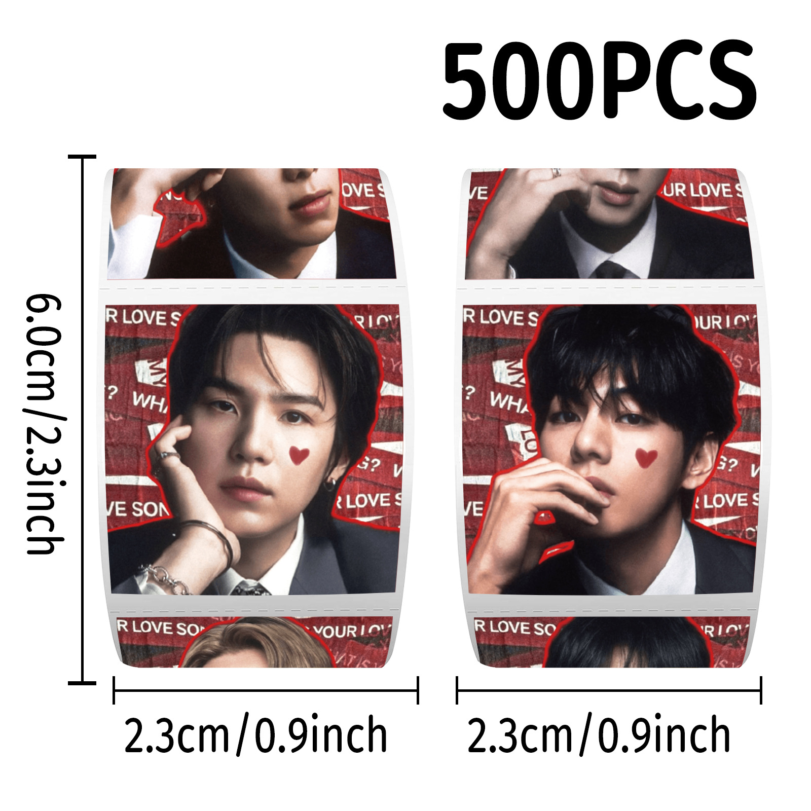 Case Fans - Naklejki K-pop BTS 500 szt. DIY